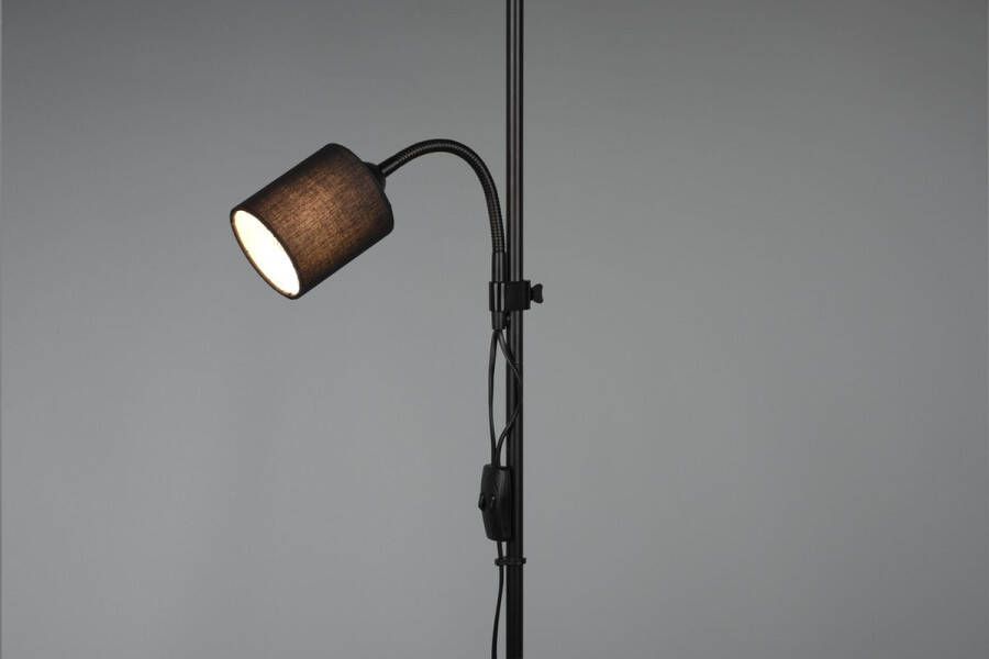 Reality Owen Vloerlamp Modern Zwart H:160cm E27 Voor Binnen Metaal Vloerlampen Staande lamp Staande lampen Woonkamer Slaapkamer