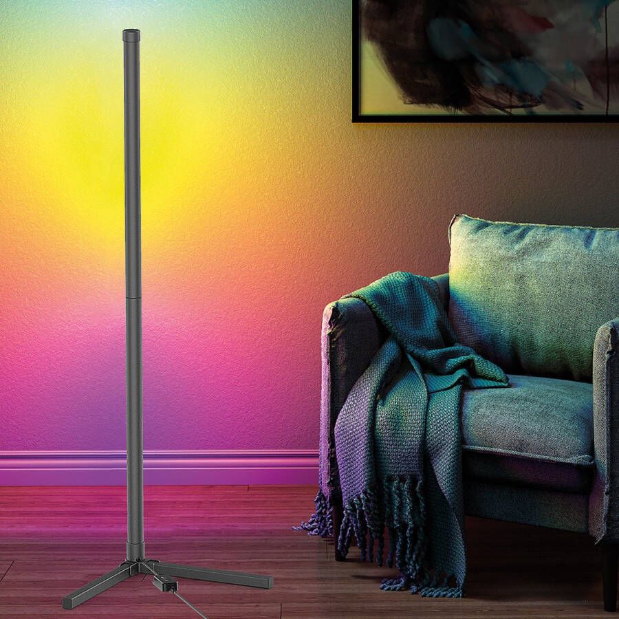 RealPower Lightstick ONE lamp LED Lamp Woonkamer Staand Lamp Sfeerlamp op Netstroom Met Afstandsbediening en App RGB