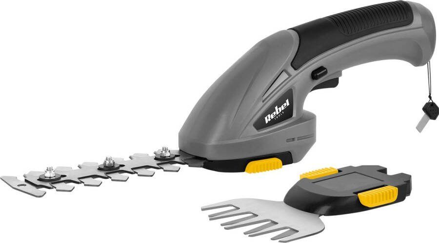 Rebel 4V 2 Ah Li-Ion Accu 2 in 1 buxusschaar en grastrimmer incl. accu en oplader 1100 slagen min RB-5003