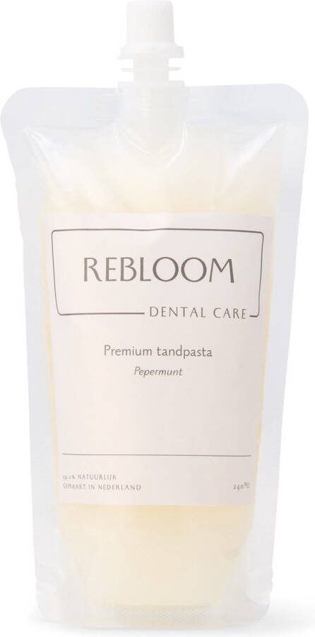 ReBloom Care navulverpakking premium tandpasta volwassenen 240ml 240 poetsbeurten