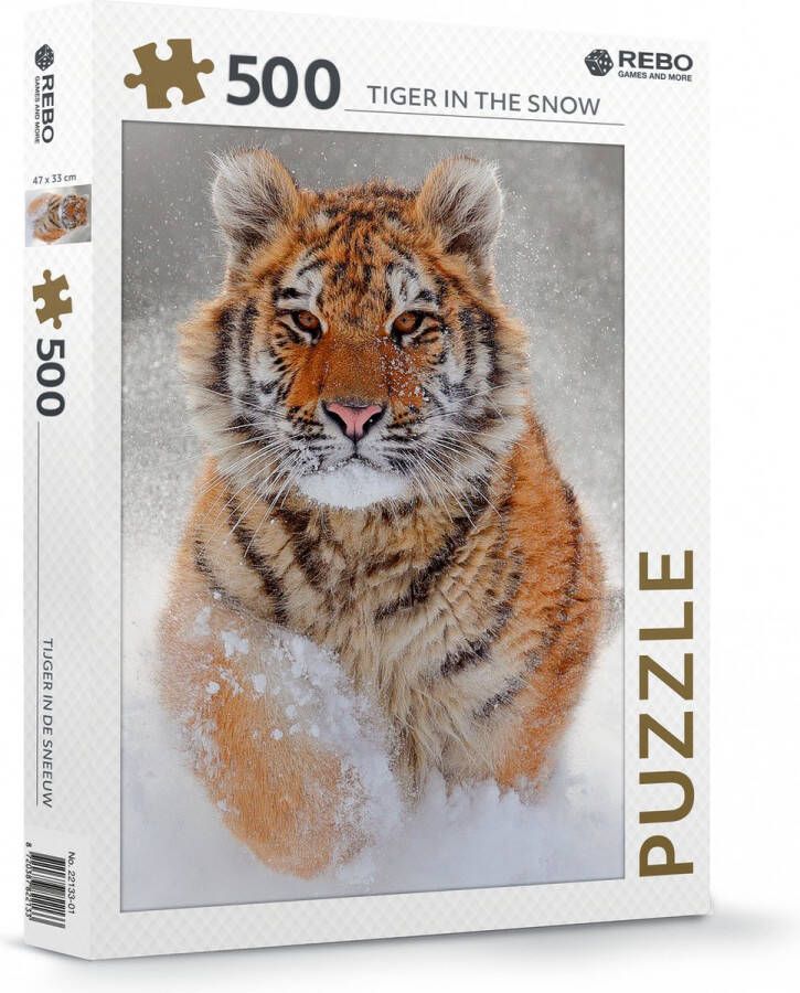 Rebo Productions Rebo ions Legpuzzel Tiger In The Snow 500 Stukjes