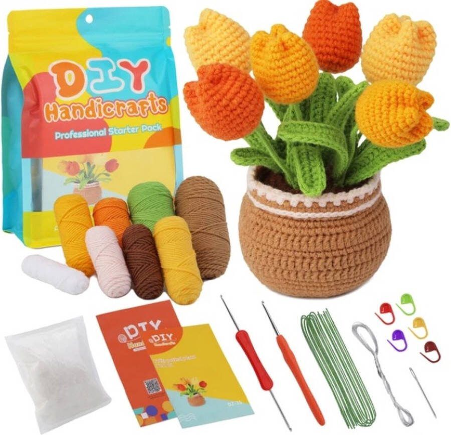 ReCiton haken voor beginners haakpakket stijlvolle bloemen haken voor starters starterspakket haken