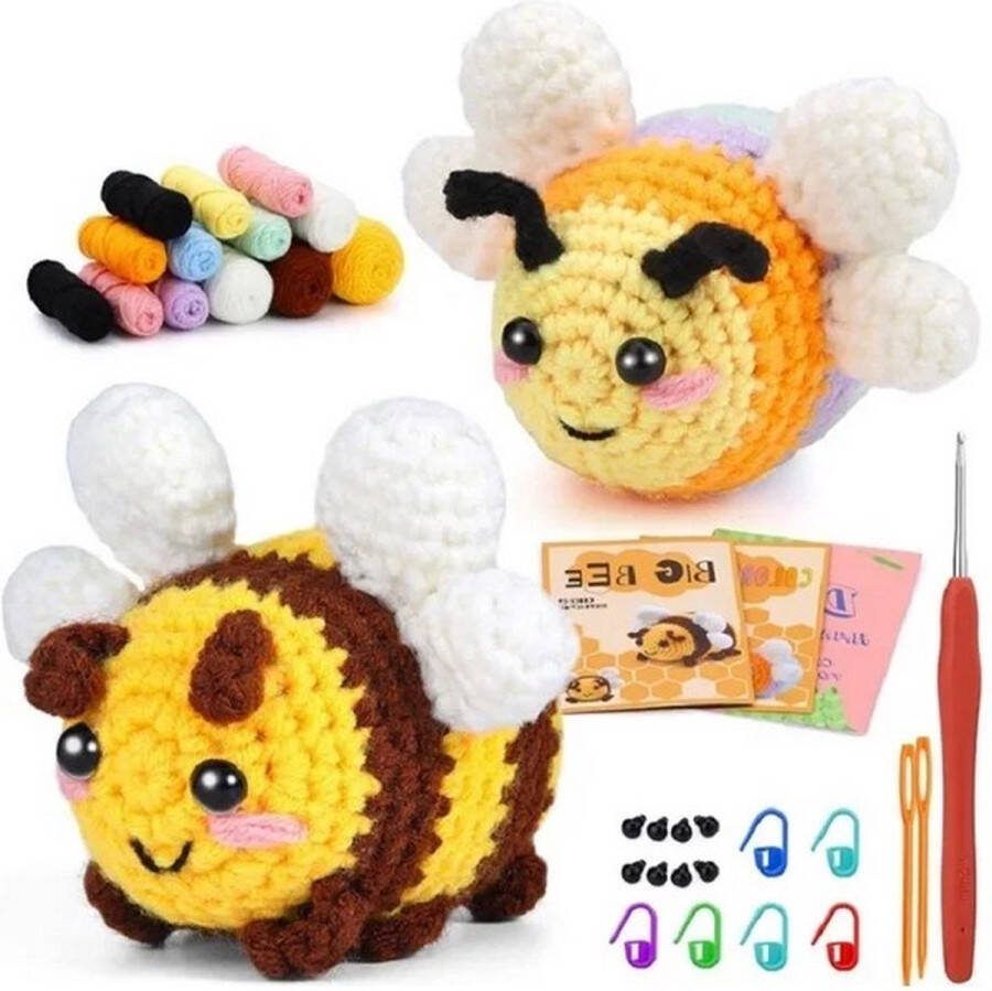 ReCiton haken voor beginners haakpakket twee schattige bijtjes haken voor starters starterspakket haken