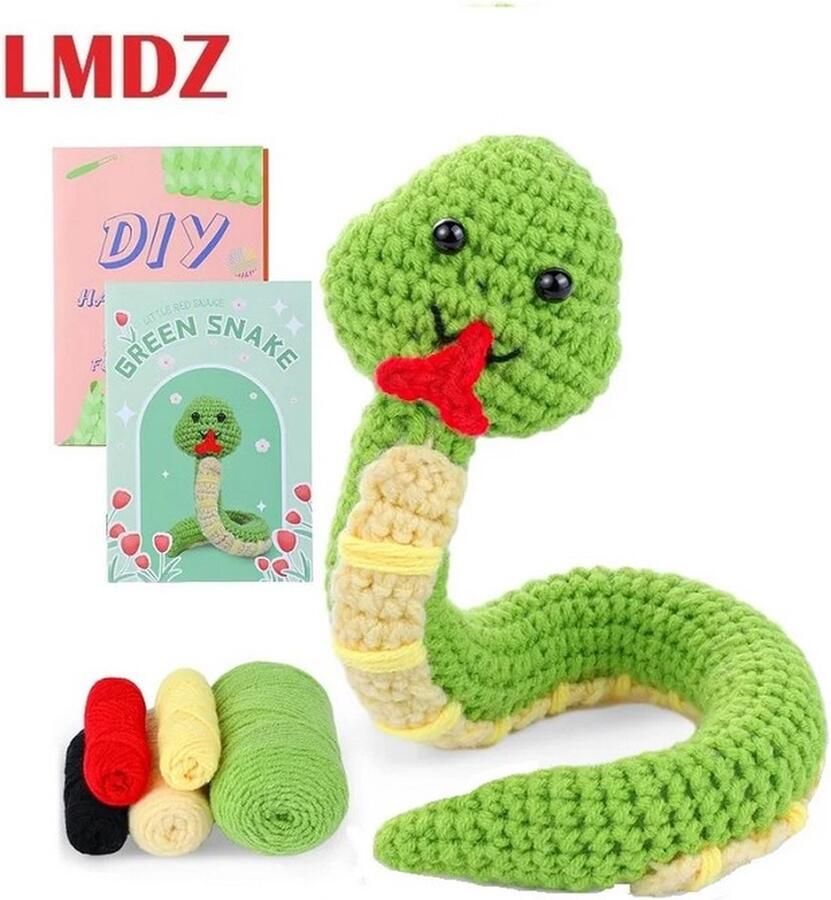 ReCiton haken voor beginners haakpakket schattige groene slang haken voor starters starterspakket haken
