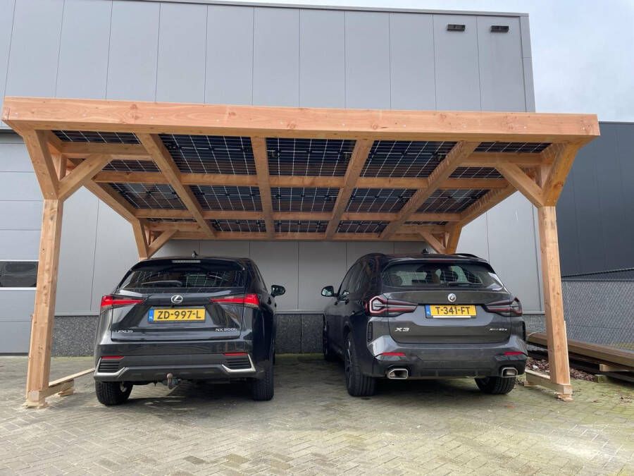Red Class Houten Solar Carport Dubbel