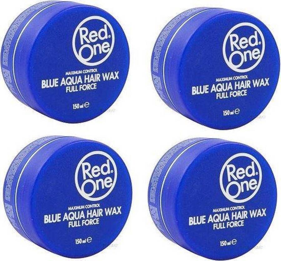 Red One Blue Hair Wax| Haarwax| Haargel| Gel| Aqua wax| Blauw Aqua haarwax| 4 stuks| 4 pieces