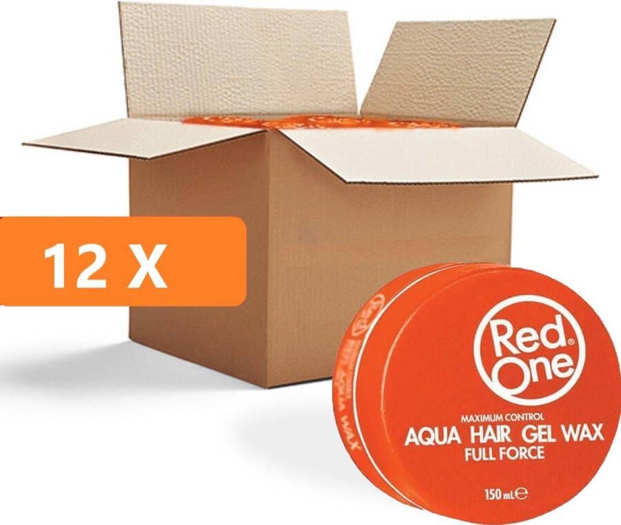 Red One Orange Hair Wax| Haarwax| Haargel| Gel| Aqua wax| Oranje Aqua haarwax| 12 stuks| 12 pieces