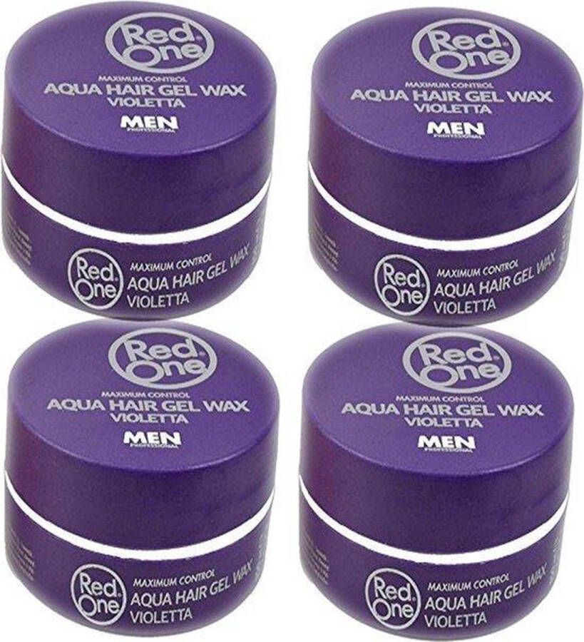 Red One Violet Hair Wax| Haarwax| Haargel| Gel| Aqua wax| Violetta Aqua haarwax| 4 stuks| 4 pieces