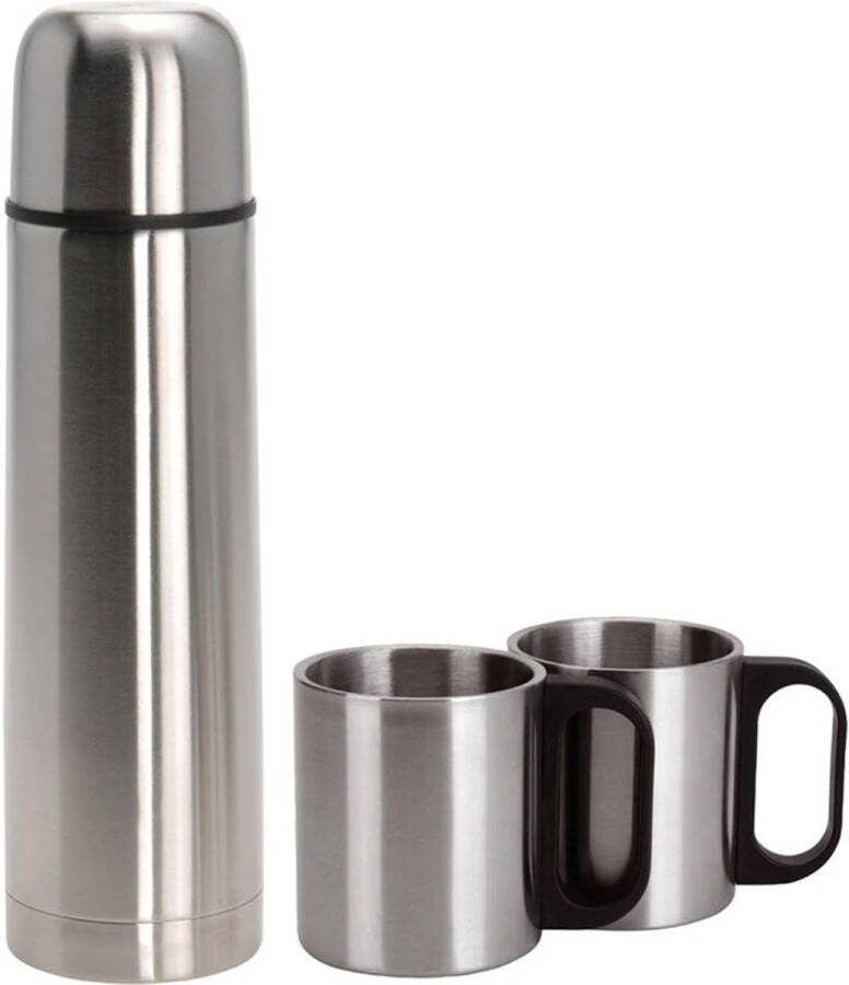 Redcliffs Thermosfles met 2 bekers 1 liter RVS thermosbeker