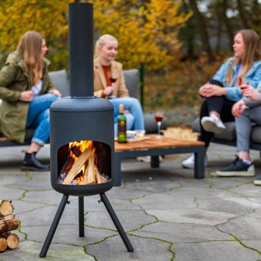 Redfire – Fuego Small – Zwart Staal – Vuurkorf – Fireplace– Stevig staal – Diameter 32cm Terrasverwarming – Sfeerhaard