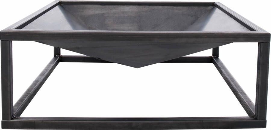 Redfire –Tervo– Grijs Staal – Vuurschaal – Fire Pit – Stevig staal – Diameter 80cm Industrieel – Terrasverwarming – Sfeerhaard