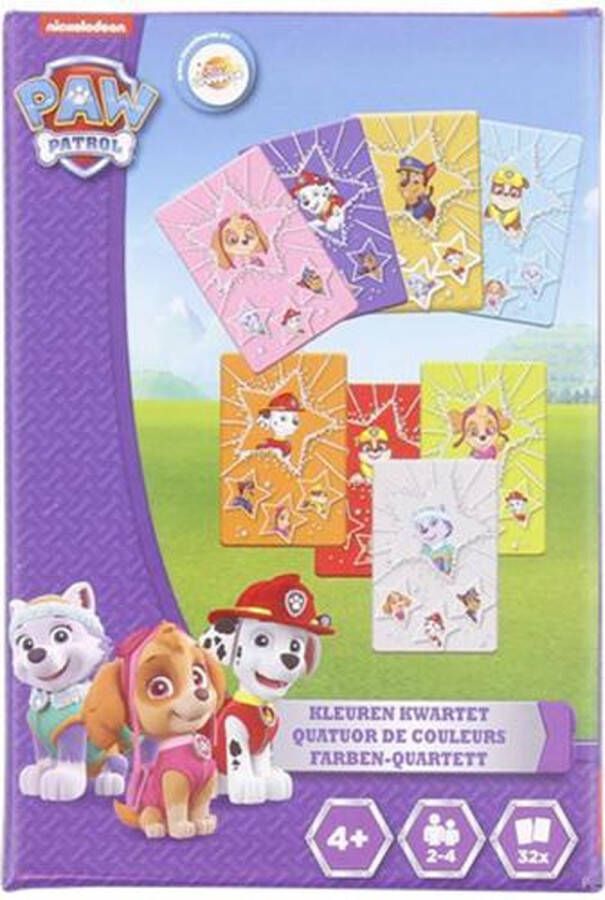 PAW Patrol kleuren kwartet Paars Multicolor Karton 32 kaartjes Spel