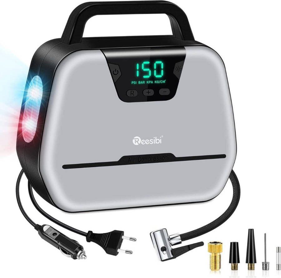 Reesibi Draagbare Compressor Elektrische Fietspomp Mini Compressor Luchtcompressor Elektrische Bandenpomp Autobanden Pomp