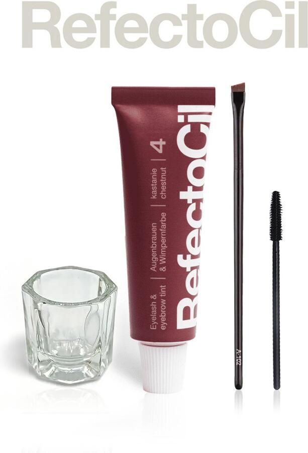 Refec tocil Wimper & Wenkbrauw Verf Kit Zonder Oxidant Nr 4 Kastanje