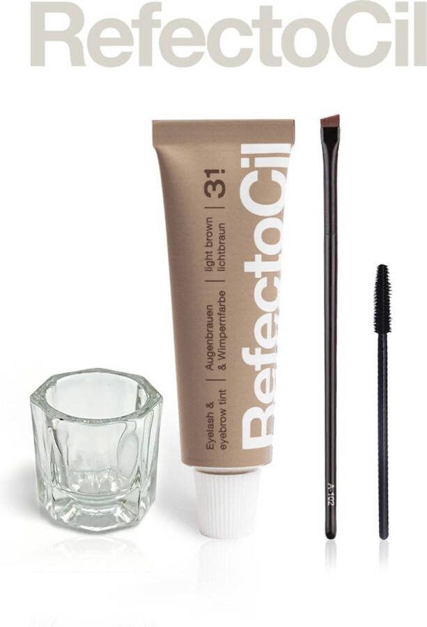 Refectocil Wimper & Wenkbrauw Verf Kit Zonder Oxidant Nr 3.1 Lichtruin