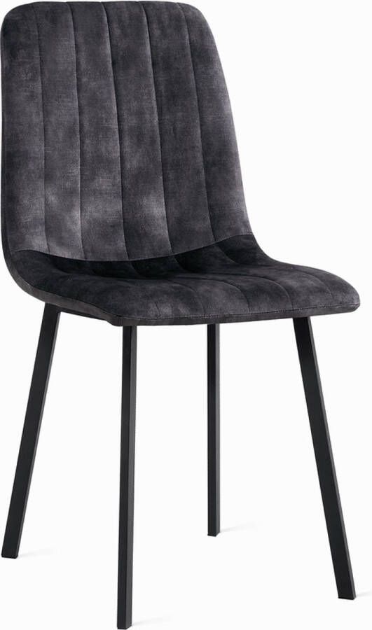 By fonQ Betty Eetkamerstoel Velvet Antraciet