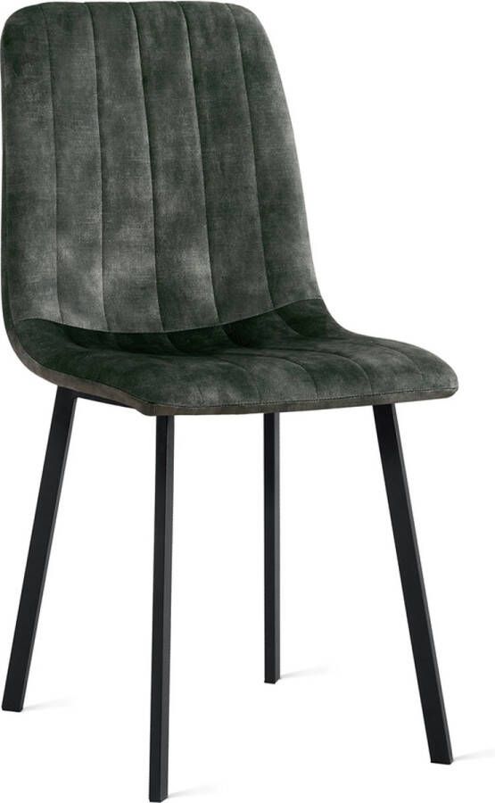 Refurna Eetkamerstoel Minsk Velvet Groen Set van 2