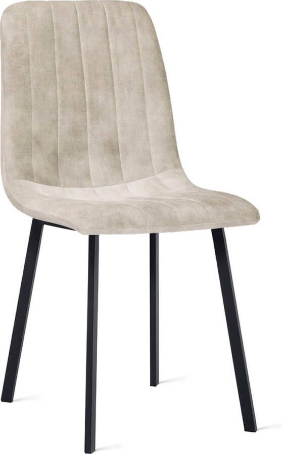 Refurna Eetkamerstoel Minsk Velvet Taupe Set van 2