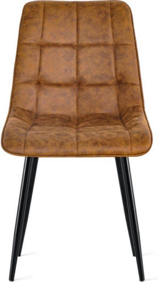 Refurna Eetkamerstoel Yerevan Cognac Set van 2