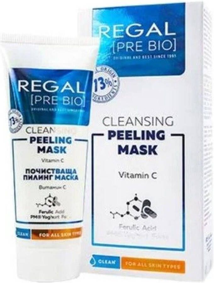 Regal Pre Bio Reinigend peeling gezichtsmasker voor alle huidtypes met yoghurt complex vitamine C 75 ml