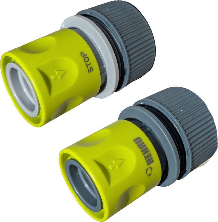 Rehau Slangstuk Slang 19mm ( 3 4 ) Doorstroom en waterstop Tuinslang koppelingen Gardena Slangkoppeling