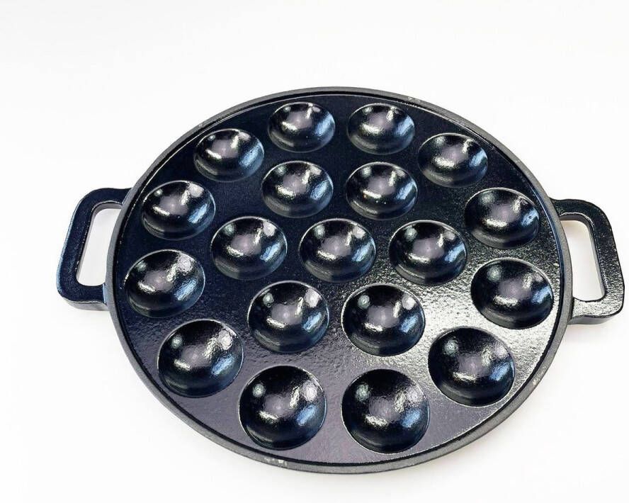 Relance Poffertjespan inductie gietijzer zwart voor 19 poffertjes