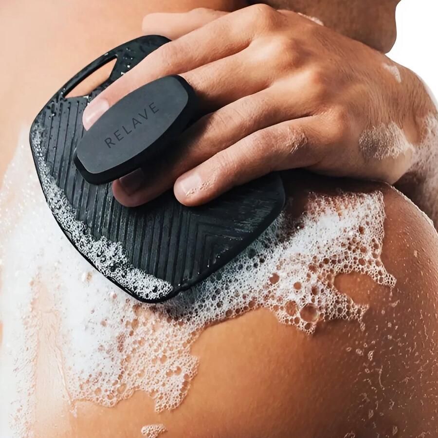 Relave Body Scrub Deluxe Siliconen Badborstel Body & Hair Scrub handschoen Douchespons Duurzaam Exfoliërende werking Scrubben Alle Huidtypen Ergonomisch Handvat