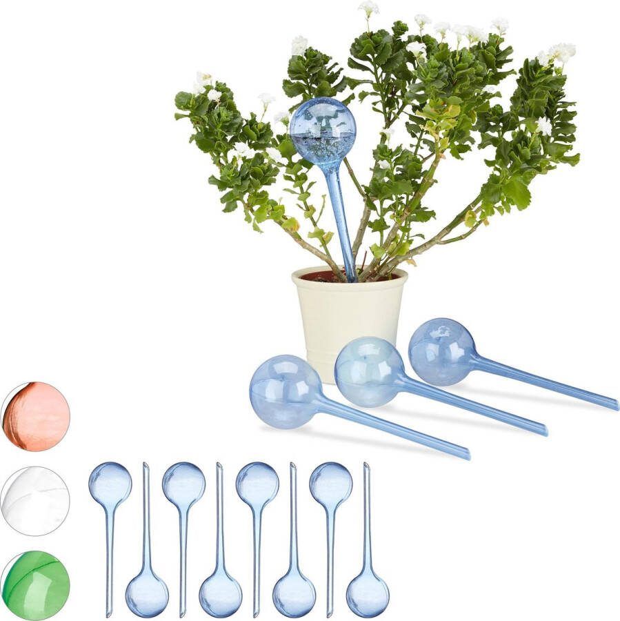 Relaxdays 12 x waterdruppelaar set 12 stuks watergeefsysteem – plantbewateringssysteem