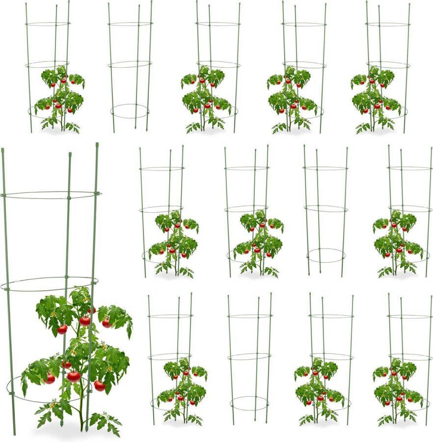 Relaxdays 14 x plantensteun tomaten in set klimplantensteun rankhulp – tomatentoren