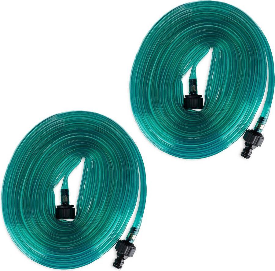 Relaxdays 2x druppelslang tuinslang bewateringssysteem tuin druppelsysteem 8 2 m