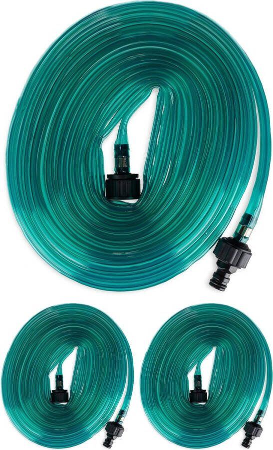 Relaxdays 3x druppelslang tuinslang bewateringssysteem tuin druppelsysteem 8 2 m