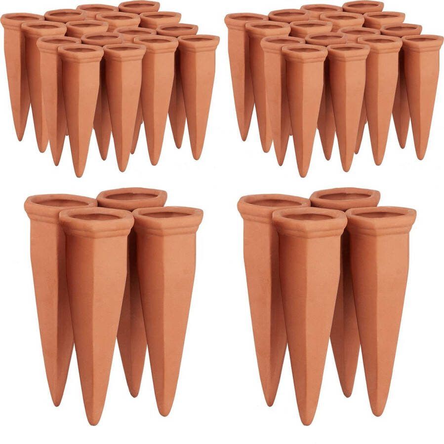 Relaxdays 40x druppelsysteem voor petfles bewateringssysteem – terracotta