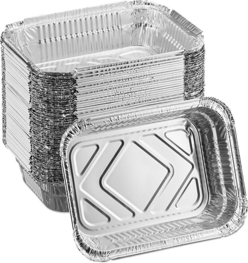 Relaxdays aluminium bakjes bbq set van 50 alu bakjes kapsalonbakjes lekbakjes