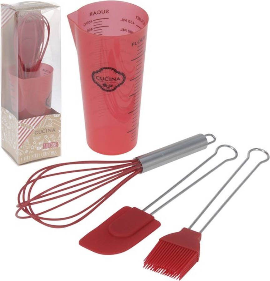 Excellent Houseware Bakgerei Set Bakkwast Pannenlikker & Garde 4-Delige