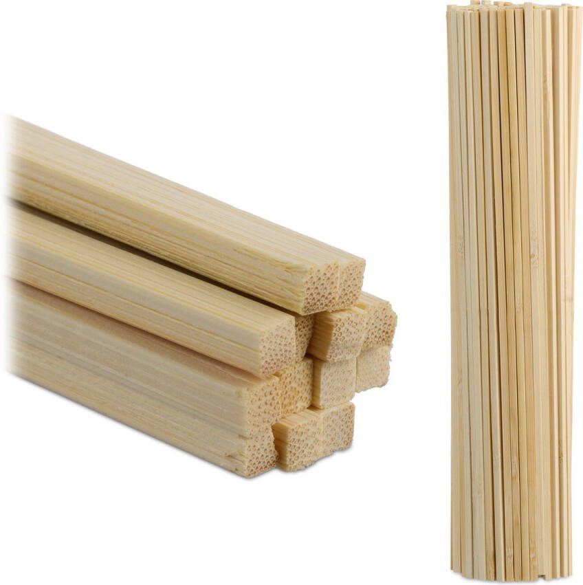Relaxdays bamboe stokken tonkinstokken plantensteun knutselen set van 200 30 cm