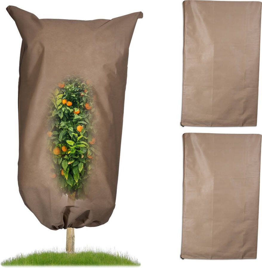 Relaxdays beschermhoes voor planten set van 3 vorstbescherming planthoes vlies L