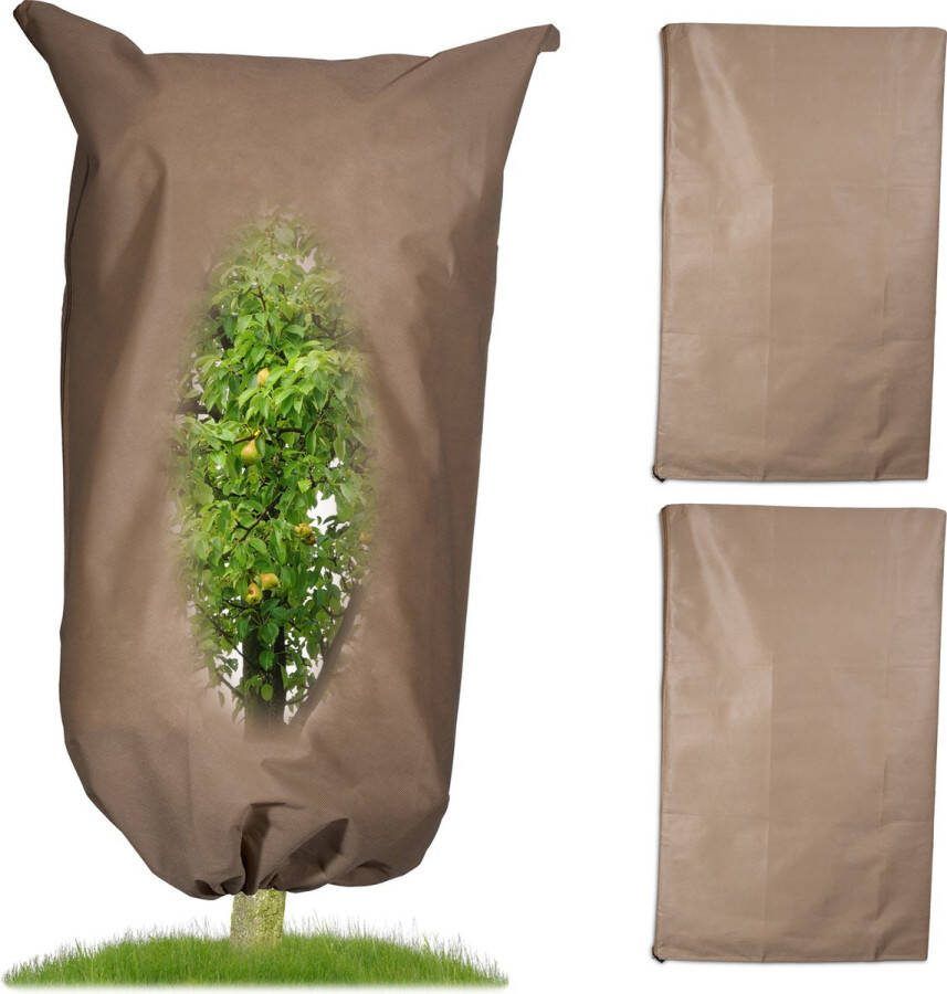 Relaxdays beschermhoes voor planten set van 3 vorstbescherming planthoes vlies XL