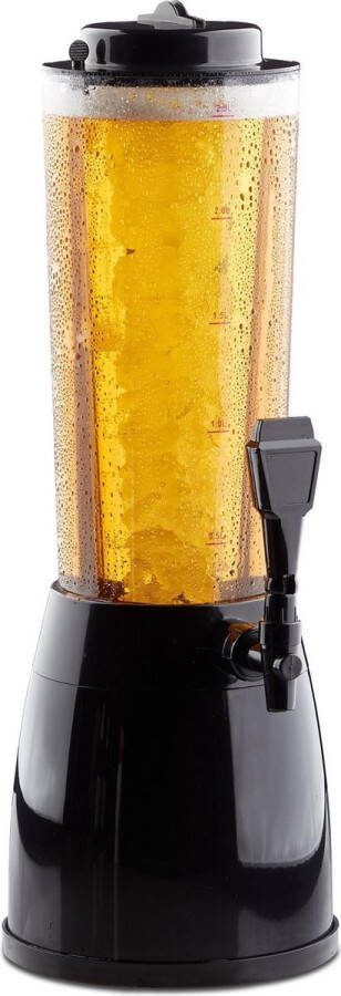 Relaxdays Biertoren met tap thuistap biertap bier dispenser drankdispenser