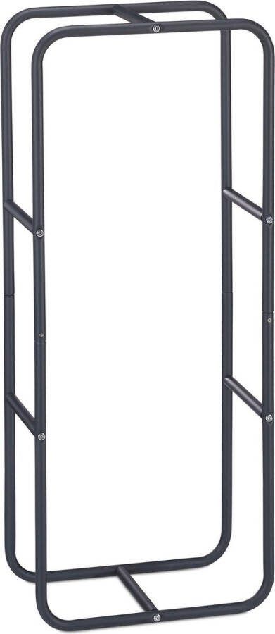 Relaxdays Brandhout rek haardhout opslag haardhout rek binnen buiten metaal 100 x 40 x 25 cm