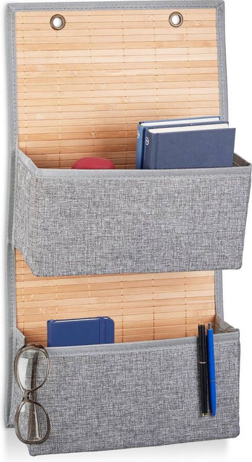 Relaxdays deurhanger badkamer opvouwbaar deur organizer kinderkamer vakken grijs M