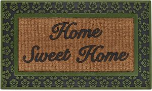 Relaxdays deurmat home sweet home kokosmat 45 x 75 rubber mat voordeur buitenmat