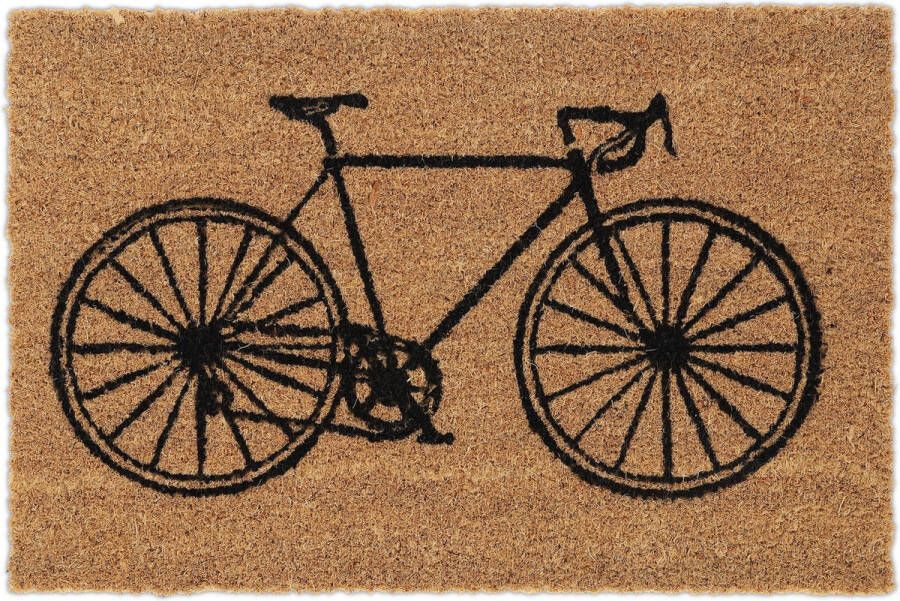 Relaxdays deurmat kokos 40 x 60 cm buitenmat fiets antislip schoonloopmat buiten