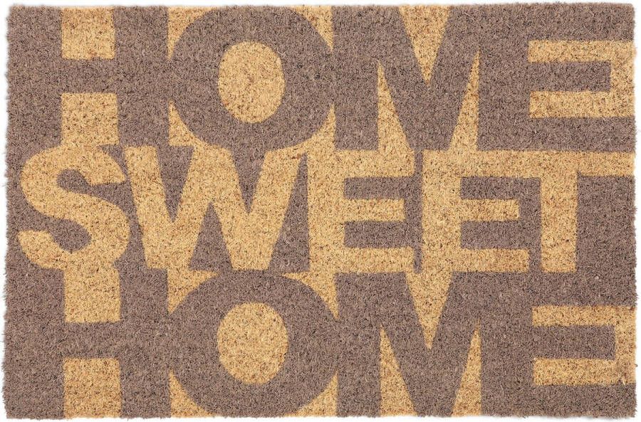 Relaxdays deurmat kokos Home Sweet Home kokosmat voetmat buitenmat 40x60 cm