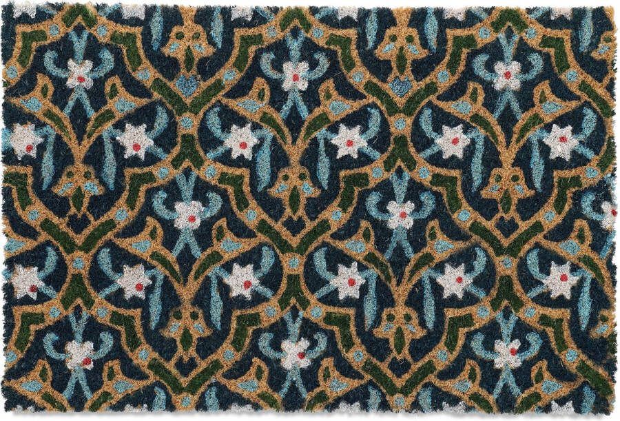 Relaxdays deurmat kokos oosterse kokosmat antislip schoonloopmat 60 x 40 cm buiten