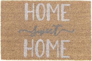 Relaxdays deurmat kokos voetmat 40 x 60 cm Home Sweet Home antislip weerbestendig