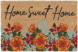 Relaxdays deurmat kokos voetmat 60 x 40 cm weerbestendig Home Sweet Home