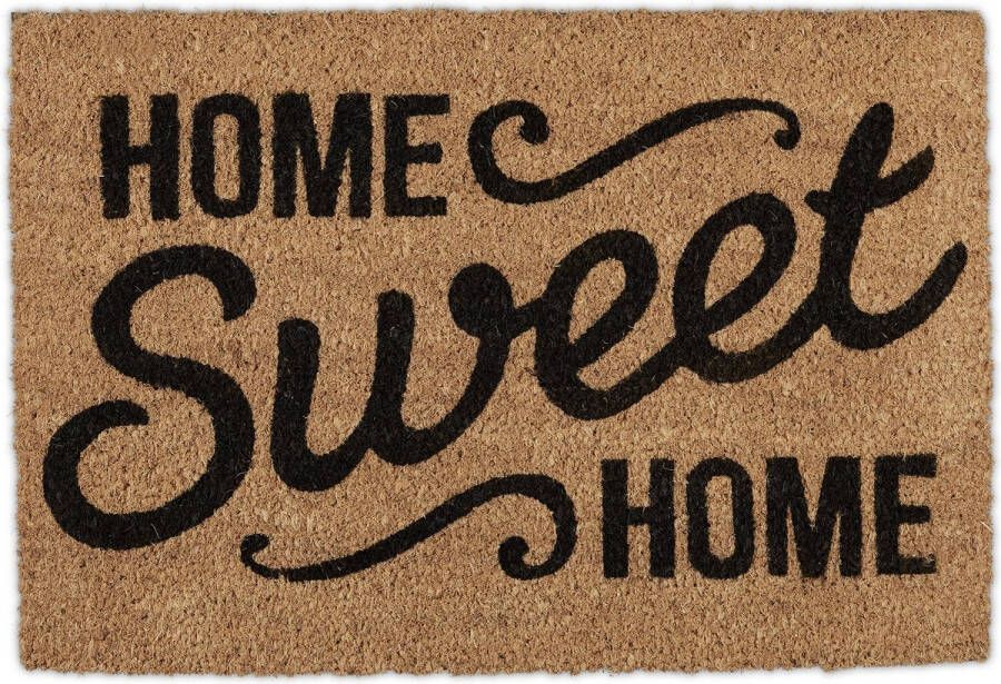 Relaxdays deurmat kokos voetmat weerbestendig kokosmat Home Sweet Home 40 x 60 cm