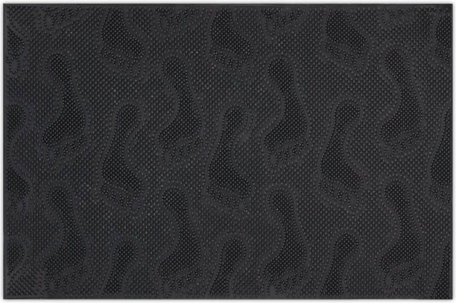Relaxdays deurmat rubber 40 x 60 cm buitenmat met noppen antislip schoonloopmat