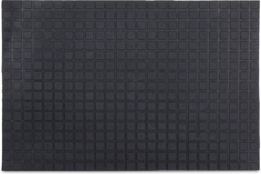 Relaxdays deurmat rubber mat 60x40 rechthoekige schooonloopmat antislip voetmat