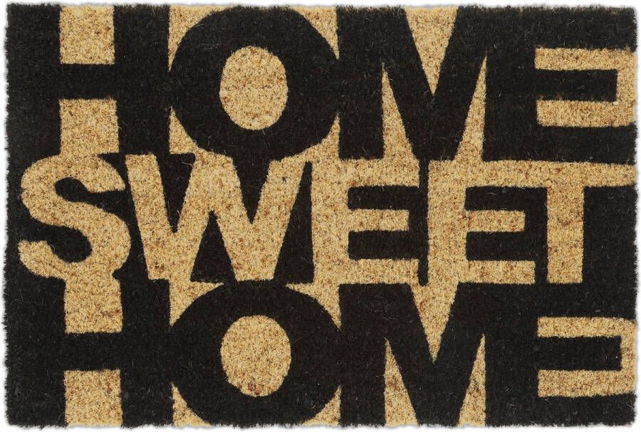 Relaxdays deurmat voetmat Home Sweet Home kokosmat 60 x 40 cm antislip kokos